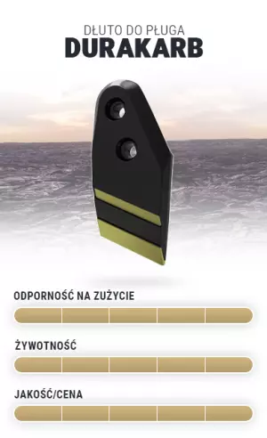 Dłuta z płytkami z węglików spiekanych do pługa  