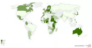 world map of sustainable agriculture pillar of the food sustainability index 