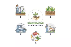 5 principles of regenerative agriculture method outline diagram