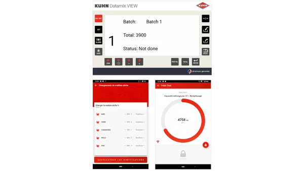 Dwa różne interfejsy dopasowane do sposobu zarządzania informacjami dotyczącymi paszy