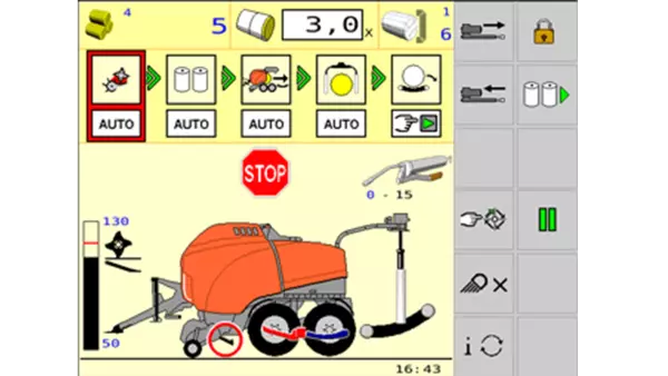 Zrzut ekranu automatycznego systemu usuwania zatorów rotora