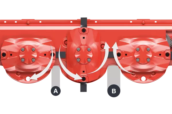 Różne odległości między dyskami w belce tnącej OPTIDISC