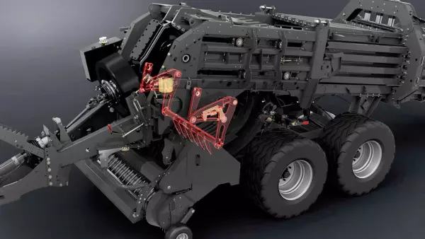 System komory wstępnej zapewnia stałe napełnienie materiałem i, w rezultacie, ciężkie bele o równych krawędziach.