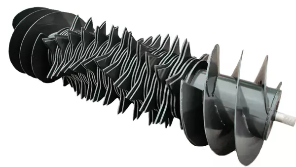 Rotor OMNICUT z 23 nożami (OC 23) zapewnia długość cięcia wynoszącą 45 mm.