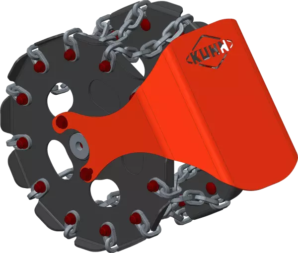 Koła dogniatające w kultywatorze STRIGER 100 zapewniają idealne wykończenie rzędu.