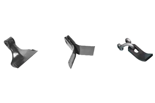 Rozdrabniacze posiadają szeroki wybór elementów roboczych dostosowanych do różnych potrzeb: Noże młotkowe lub Y-noże, wahliwe noże łopatkowe