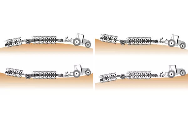 Półzawieszany pług CHALLENGER w pozycji transportowej