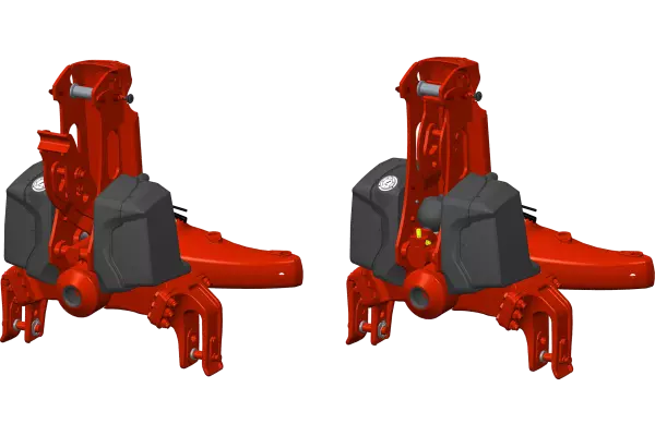 Głowice EasyDrive i OptiDrive ułatwiają przestawianie maszyny do pozycji roboczej i transportowej.