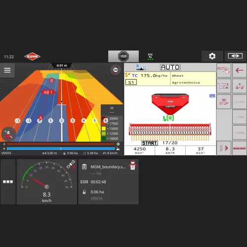 Terminal sterujący CCI 1200 z magistralą ISOBUS w siewniku rzędowym pneumatycznym serii VENTA