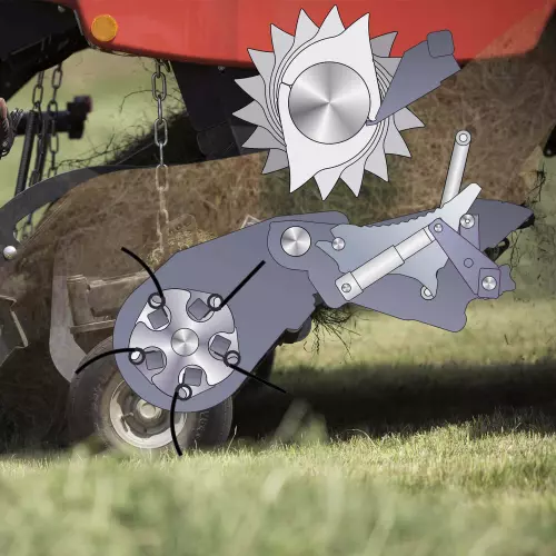 Podłoga i noże mogą być hydraulicznie opuszczane.