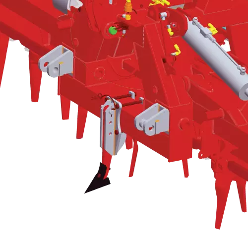 Przedni lemiesz wyrównujący dla składanych bron wirnikowych KUHN