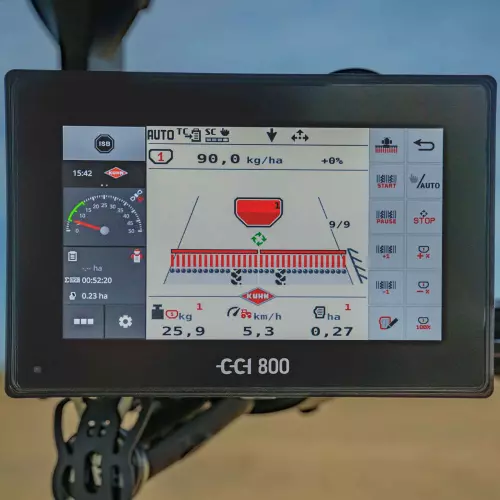 Terminal CCI 800 ISOBUS z elektrycznym siewnikiem SITERA.