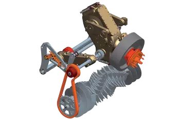 Przekładnie i wały zapewniają idealną synchronizację maszyny z łatwą konserwacją.