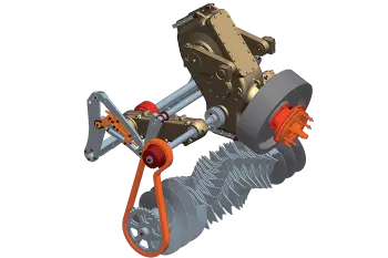 Przekładnie i wały zapewniają idealną synchronizację maszyny z łatwą konserwacją.