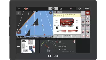Terminal CCI 1200 ISOBUS jest wyposażony w Section Control