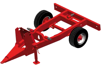 Autonomiczna oś wozu paszowego KUHN EUROMIX I umożliwiająca ważenie przy odczepionej maszynie