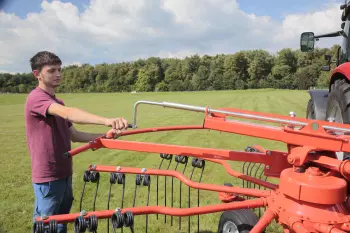GA 6501 P: regulacja wału pokosu za pomocą korby