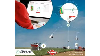 CCI 800, KUHN Easytransfer i agrirouter sprawiły, że wymiana i przesyłanie danych są łatwiejsze i szybsze niż kiedykolwiek.