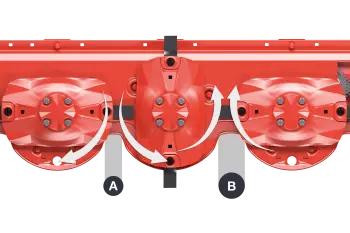 Różne odległości między dyskami w belce tnącej OPTIDISC