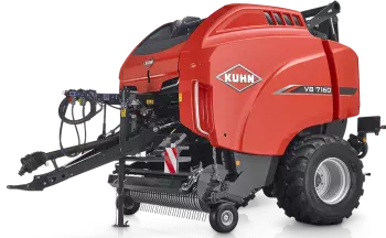 KUHN VB 7190 - sylwetka zmiennokorowej prasy zwijającej