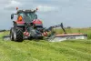 Kosiarka bębnowa PZ 3015 z ciągnikiem Massey Ferguson kosząca wysoką trawę